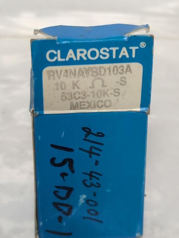 CLAROSTAT,RV4NAYSD103A,POTENTIOMETER 53C3-10K-S NOS