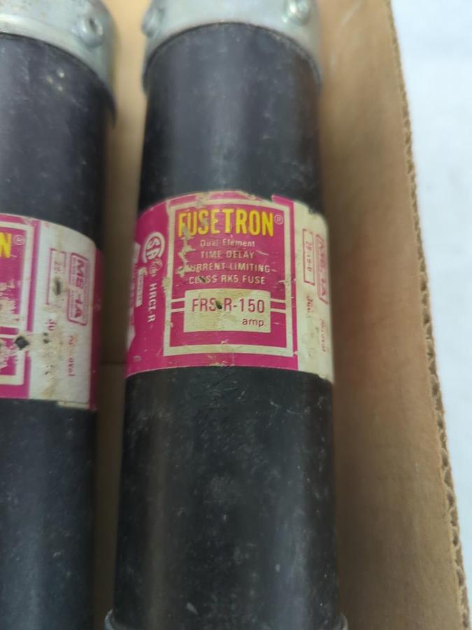 Used COOPER BUSSMANN,FRS-R-150,FUSETRON 150 AMP FUSE LOT OF 3 PRE-OWNED