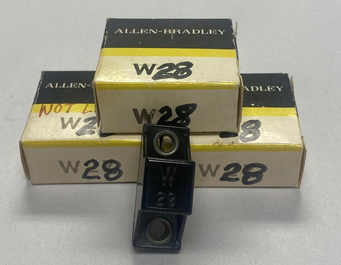 ALLEN BRADLEY,W28,OVERLOAD RELAY HEATER ELEMENT LOT OF 3 NEW