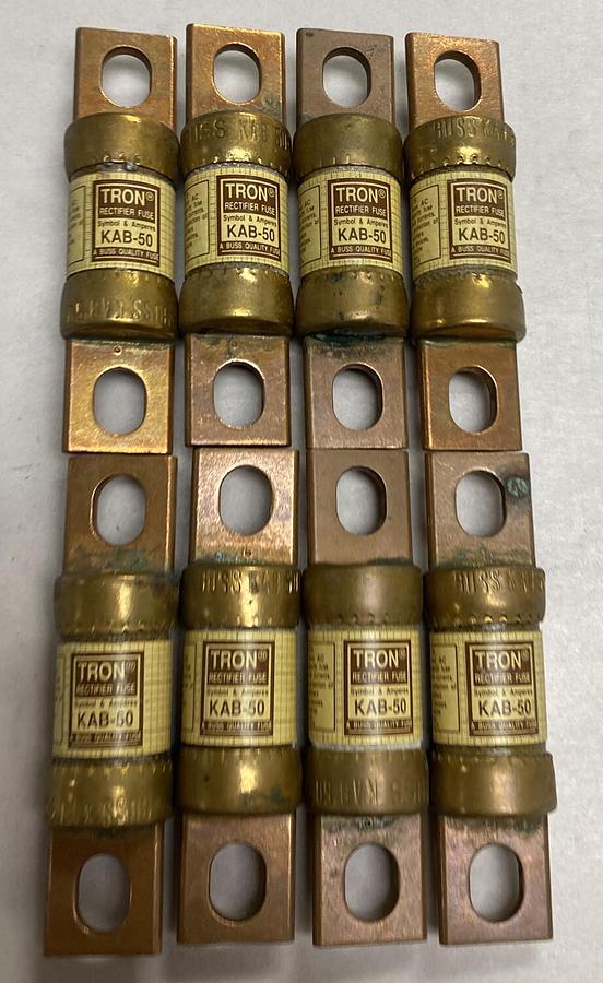 BUSSMANN,KAB-50,TRON FUSE 40AMP 250V LOT OF 8 NOS
