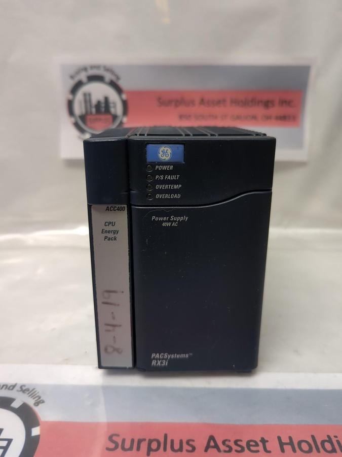 Used GE FANUC,IC695PSA040J,RX3i RX3i 40W POWER SUPPLY W/ IC695ACC400-AA ENERGY PACK