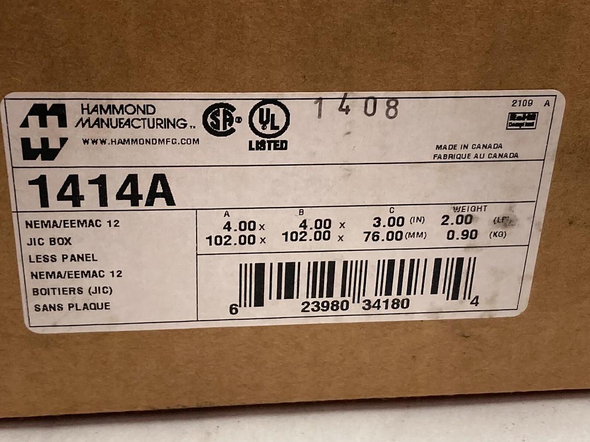 Hammond,1414A,Steel Gray Enclosure Junction Box