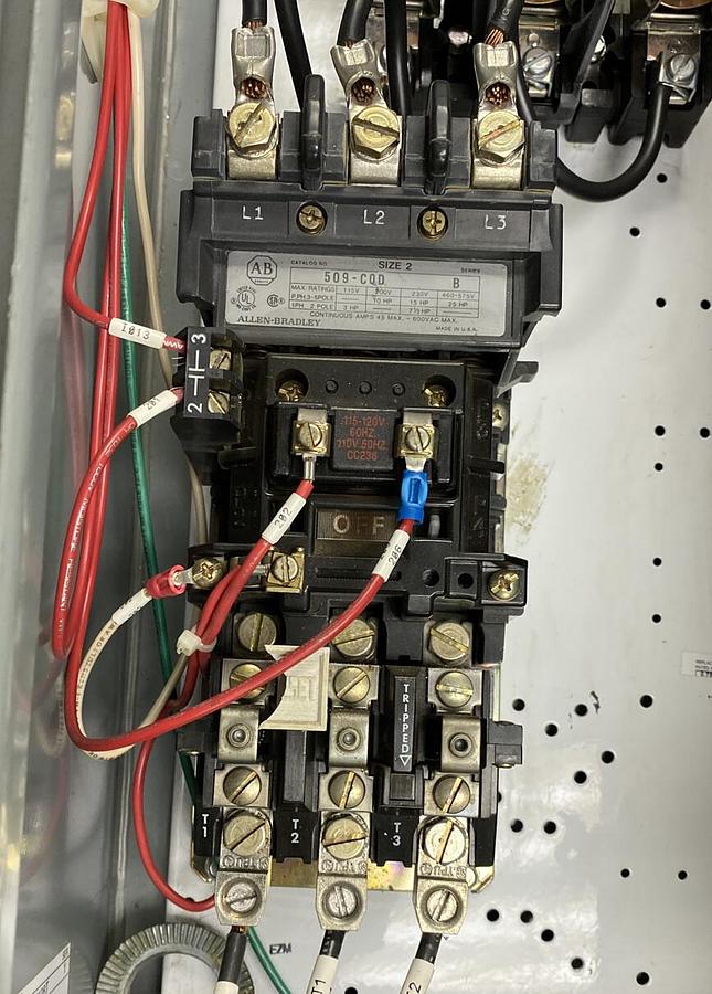 Used Allen Bradley,512-BDB-6P-24,Combination Starter Size 1 480V 120V Coil