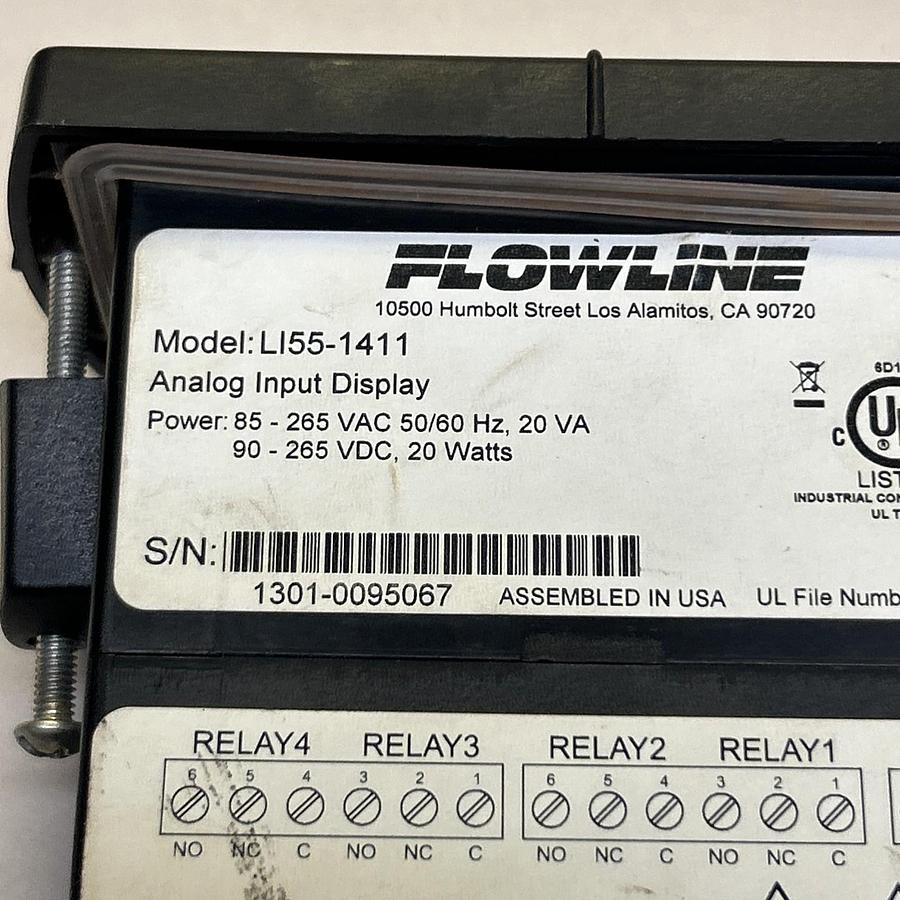 Used FLOWLINE,LI55-1411,DATAVIEW LI55 LEVEL CONTROLLER