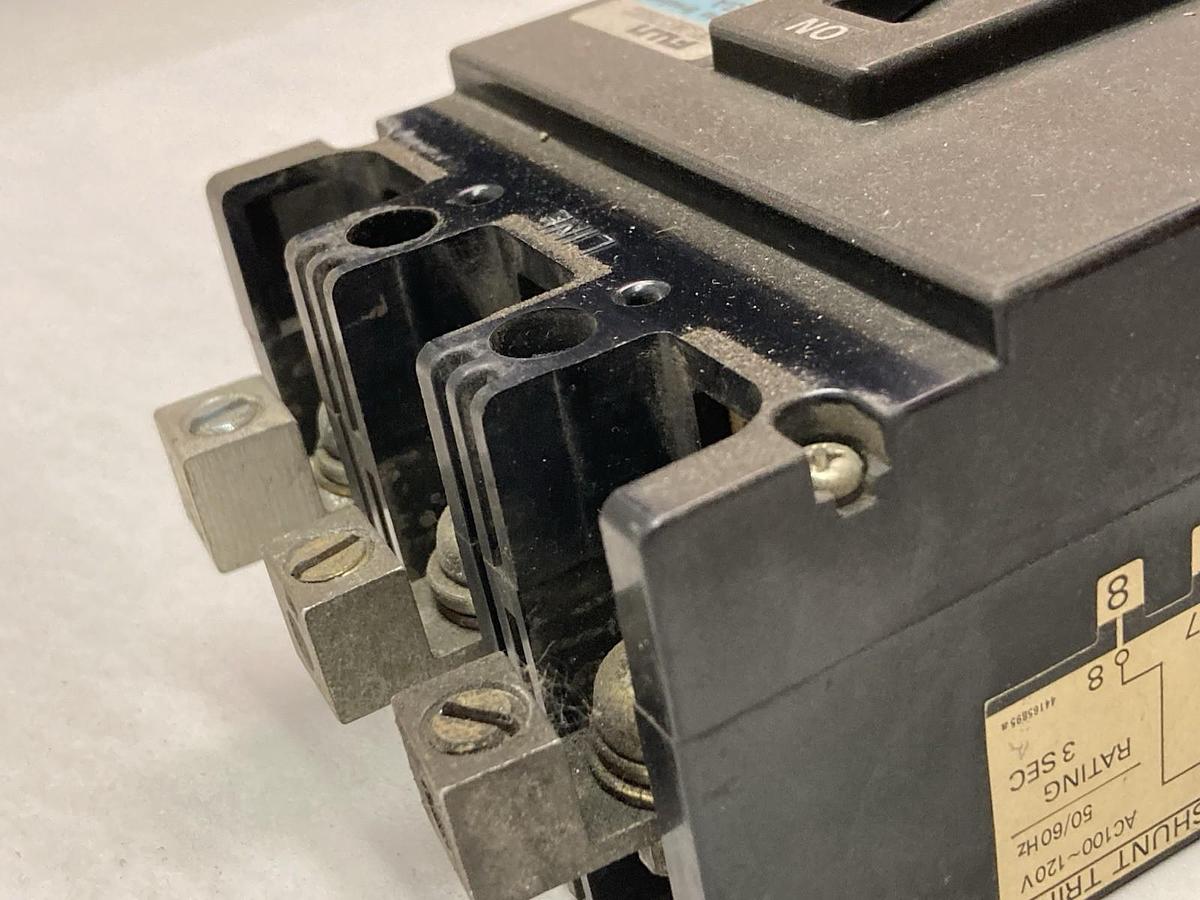 Used Fuji Electric,EA103A,3-Pole Circuit Breaker 100A 220V-460V