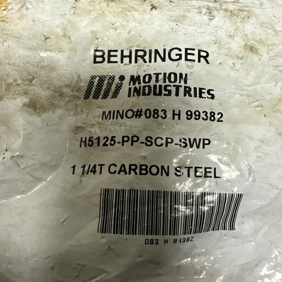 Behringer,H5125-PP-SCP-SWP,1 1/4T Carbon Steel