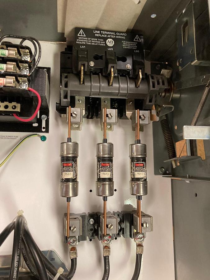 Used Allen-Bradley,2100 2112,Size 3 Fused MCC 32 Inch Starter Feeder Bucket