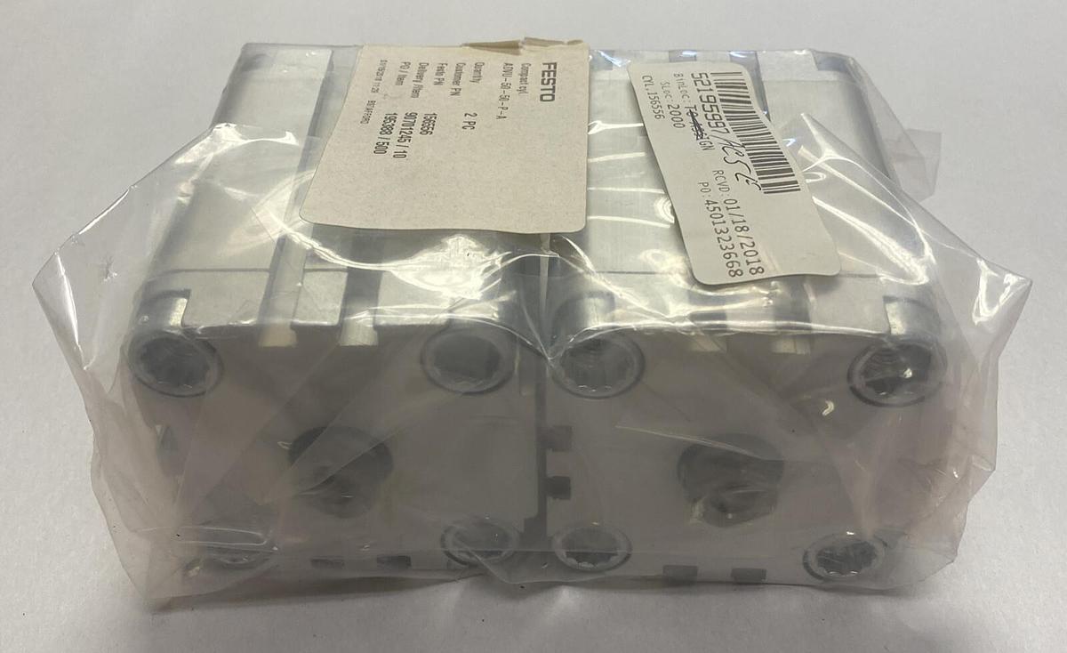 FESTO,ADVU-50-50-P-A,DOUBLE-ACTING COMPACT CYLINDER LOT OF 2 NEW