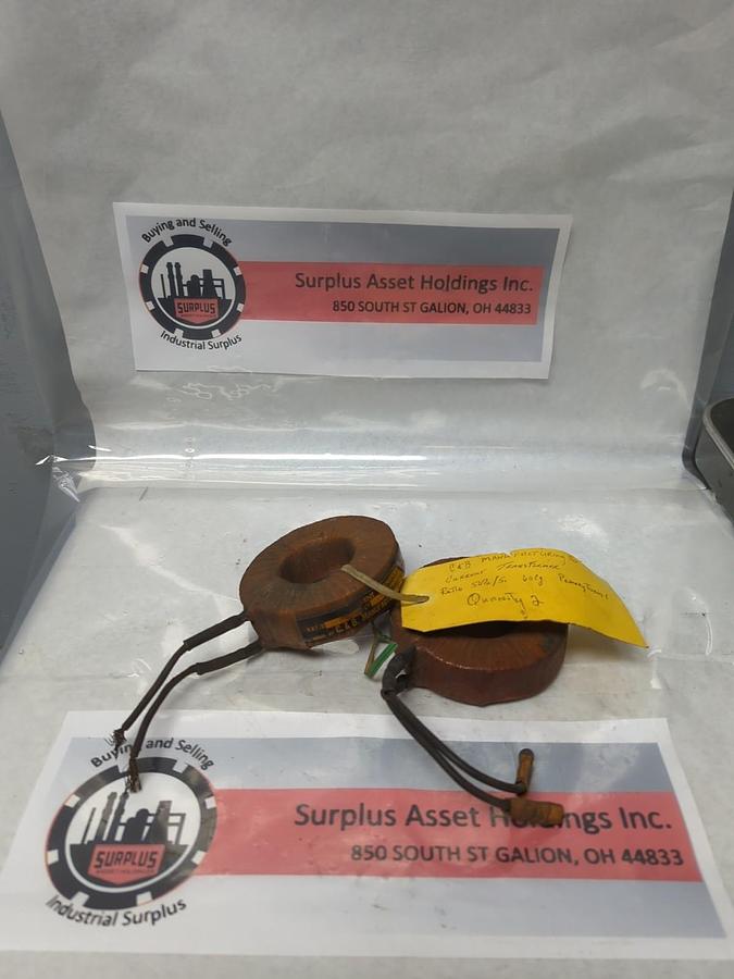 Used C & B,MANUFACTURING,60CY,CURRENT TRANSFORMER 50%/5. PRIMARY TURNS 1 LOT OF 2