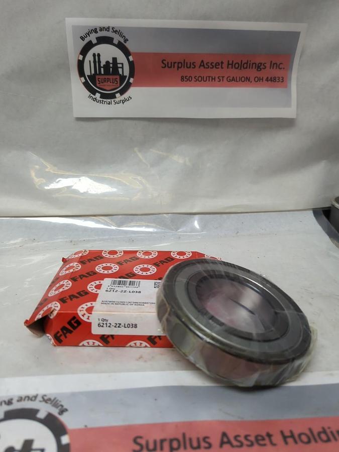 FAG,6212-2Z-L038,DEEP GROOVE BALL BEARING NOS
