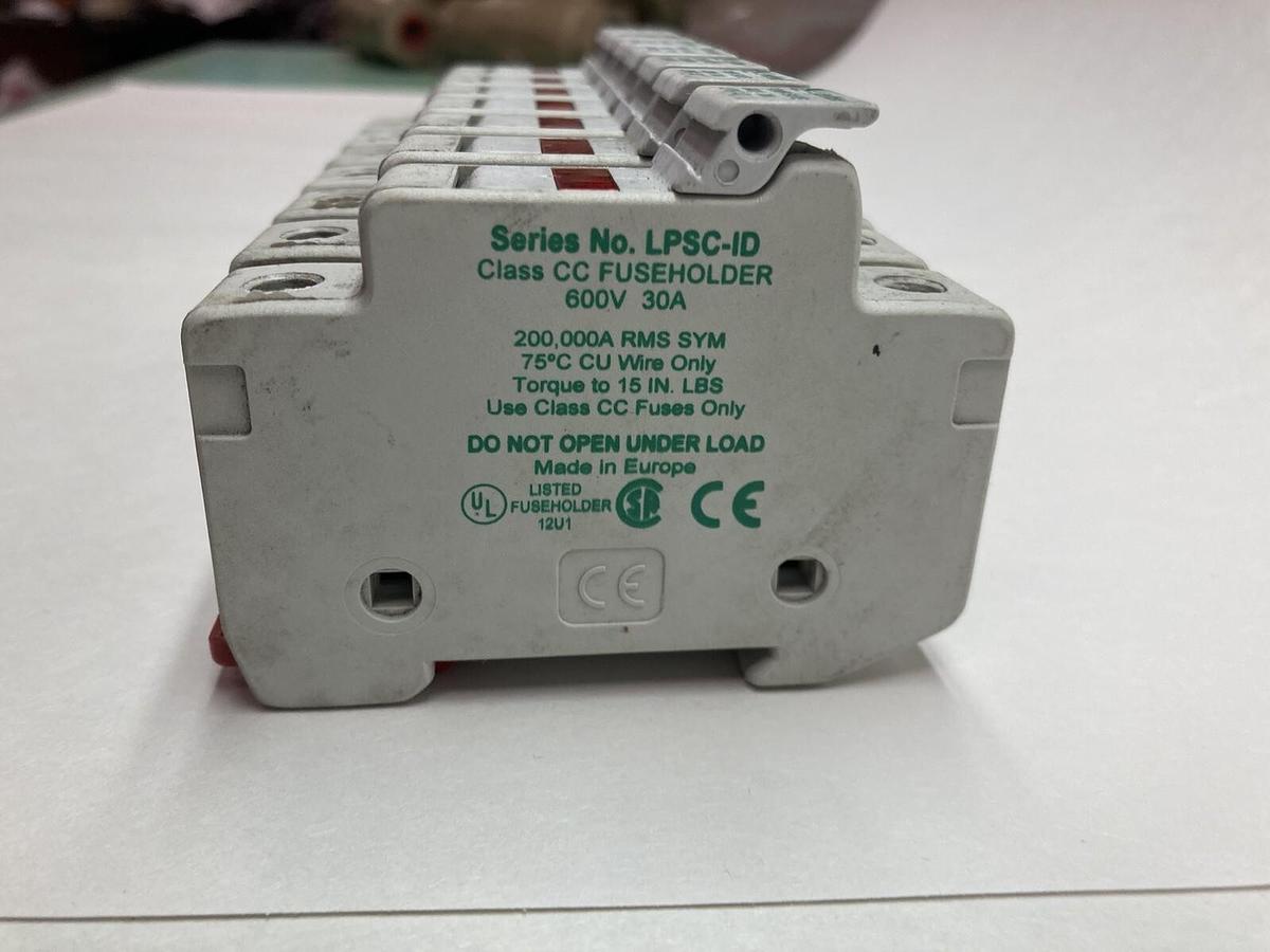 Used Littlefuse,LPSC-ID Class CC,Fuse Holder 600V 30A LOT OF 7
