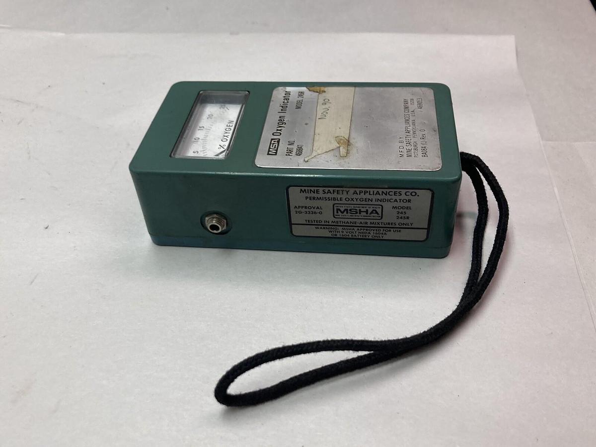 Used MSA Oxygen Indicator,Model 245R,Portable Mine Safety Appliance