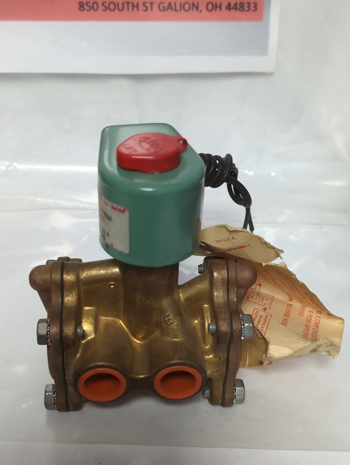 Used ASCO,8316C240,BRASS 3-WAY VALVE 1/ IN PIPE 134W 120/50-60 PRE-OWNED