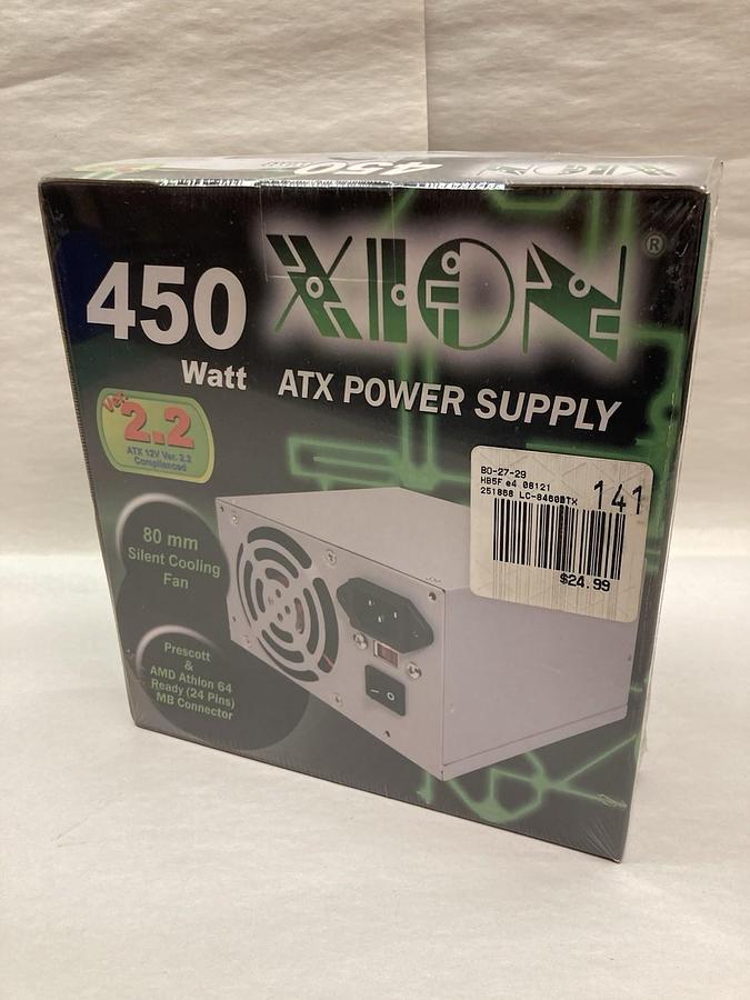 Used Xion,ATX 2.2,PC Power Supply 450 Watt