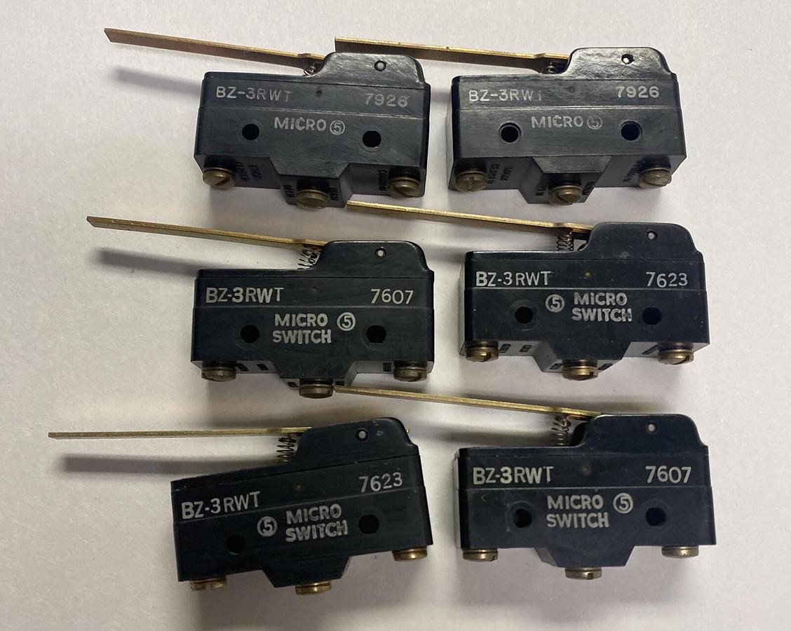 HONEYWELL MICRO SWITCH,BZ-3RWT,LOT OF 6 NOS