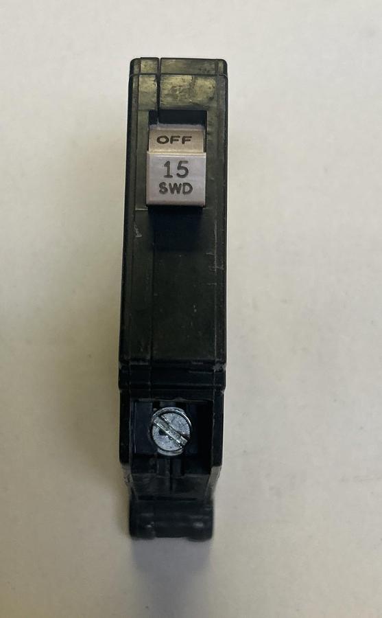 Used CUTLER-HAMMER,CH115,CIRCUIT BREAKER 15A 120/240V 1P