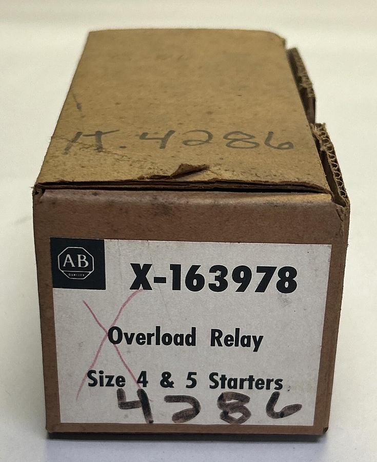 ALLEN BRADLEY,X-163978,OVERLOAD RELAY NOS