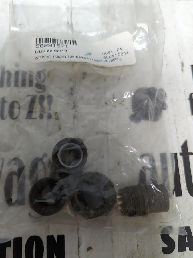 AMPHENOL,MS3106R14S2S,CORDSET CONNECTOR NEW