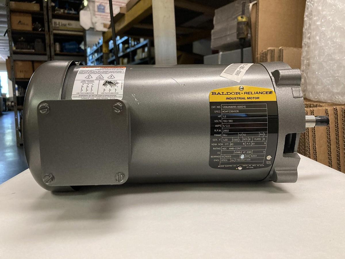 Baldor,1206268095-000010,1.5 HP AC Motor 2850 RPM 3ph 190/380V 56J Frame