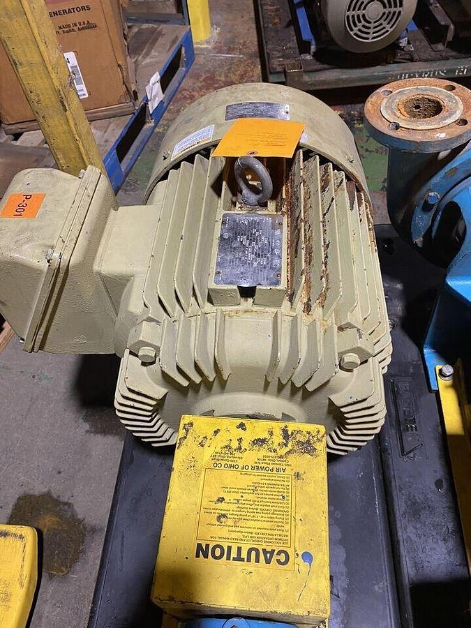 Used PACO,11-25957-E46L04,END SUCTION 2.5" CENTRIFUGAL PUMP 25HP GE MOTOR