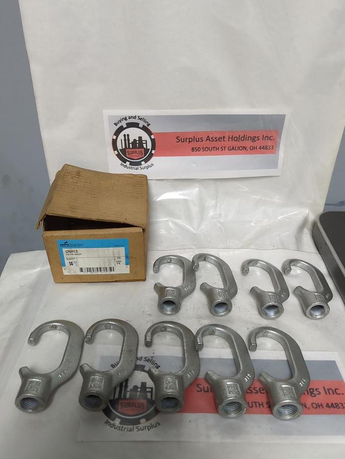 COOPER CROUSE-HINDS,UNH13,PENDANT MOUNT FIXTURE HANGER/HOOK 1/2 IN BOX OF 9 PCS
