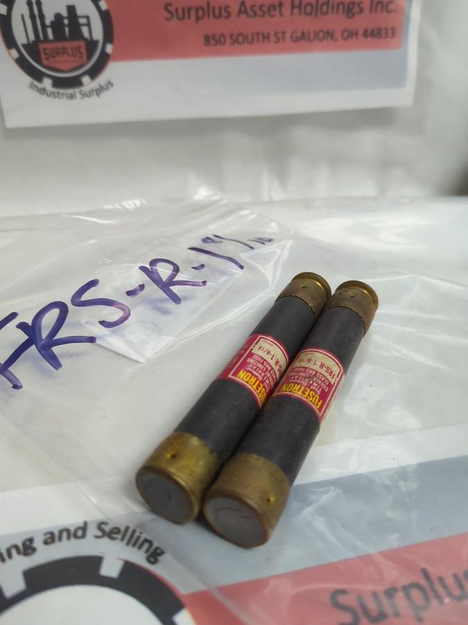 Used COOPER BUSSMANN,FRS-R-1-8/10,FUSETRON 1-8/10 AMP FUSE LOT OF 2 PRE-OWNED