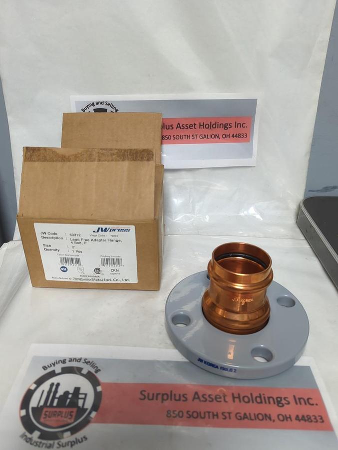 JUNGWOO METAL IND.,50312,LEAD FREE ADAPTER FLANGE 4-BOLT 2 INCH NOS