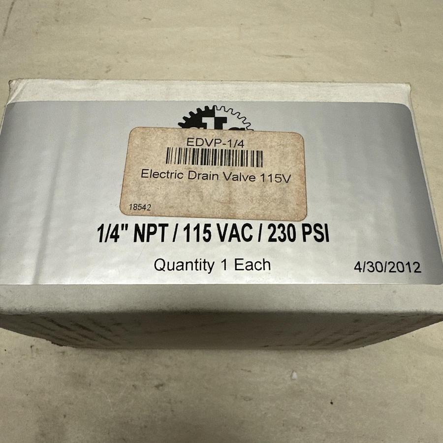 CIC,EDVP-1/4,Electric Drain Valve 1/4" NPT 115VAC 230PSI