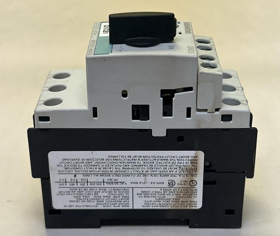 Used SIEMENS,3RV1021-0HA10,MOTOR STARTER