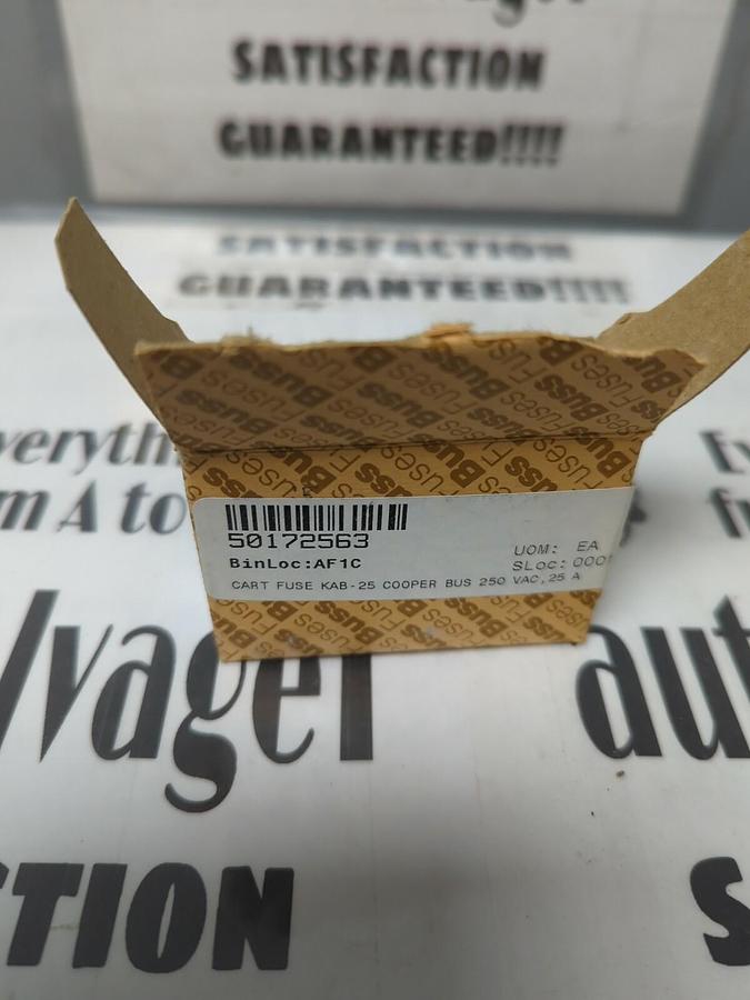 COOPER BUSSMANN,KAB-25,FUSE 250VAC 25A LOT OF 4 NOS