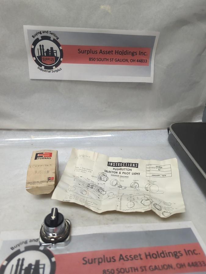 FURNAS,BJS1BH,SELECTOR SWITCH 2-POS OIL TIGHT CONTROL NOS