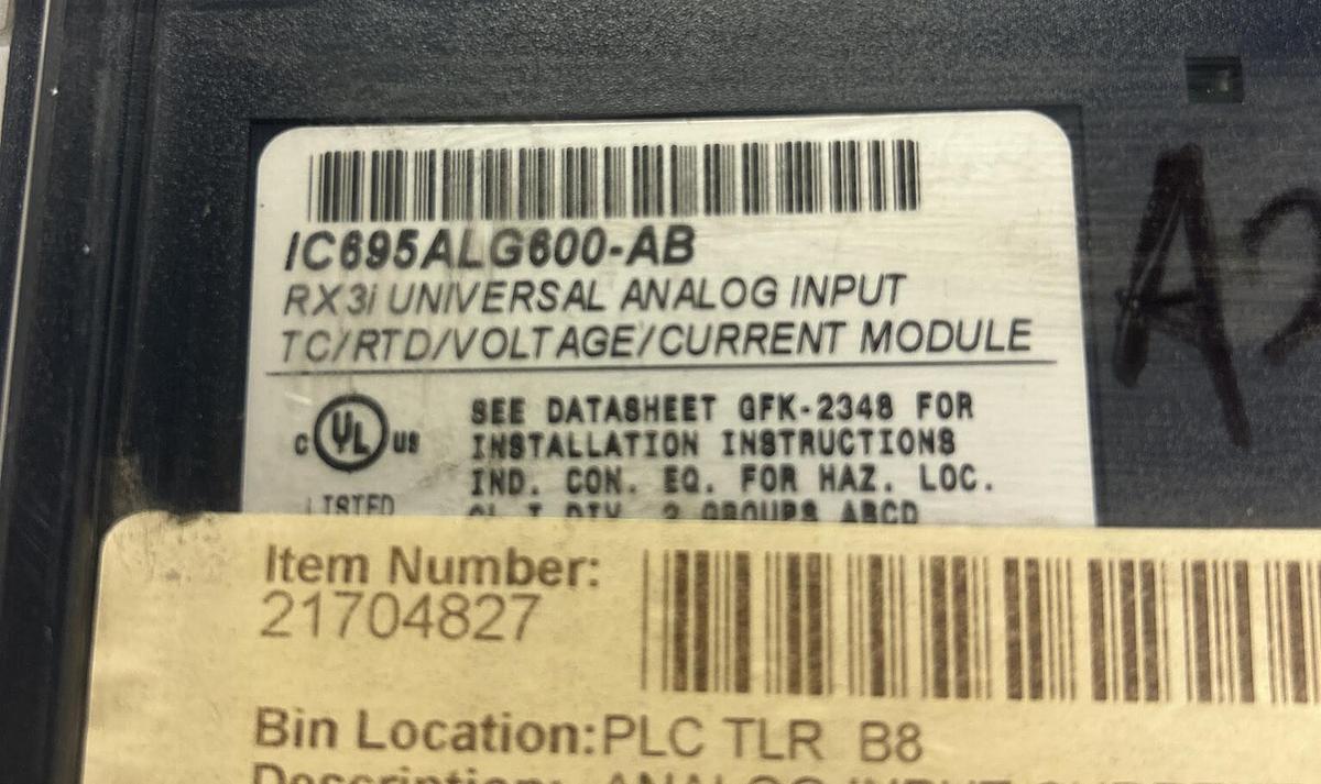 Used GE FANUC,IC695ALG600 / IC695ALG600-AB RX3I,UNIVERSAL ANALOG INPUT MODULE NEW