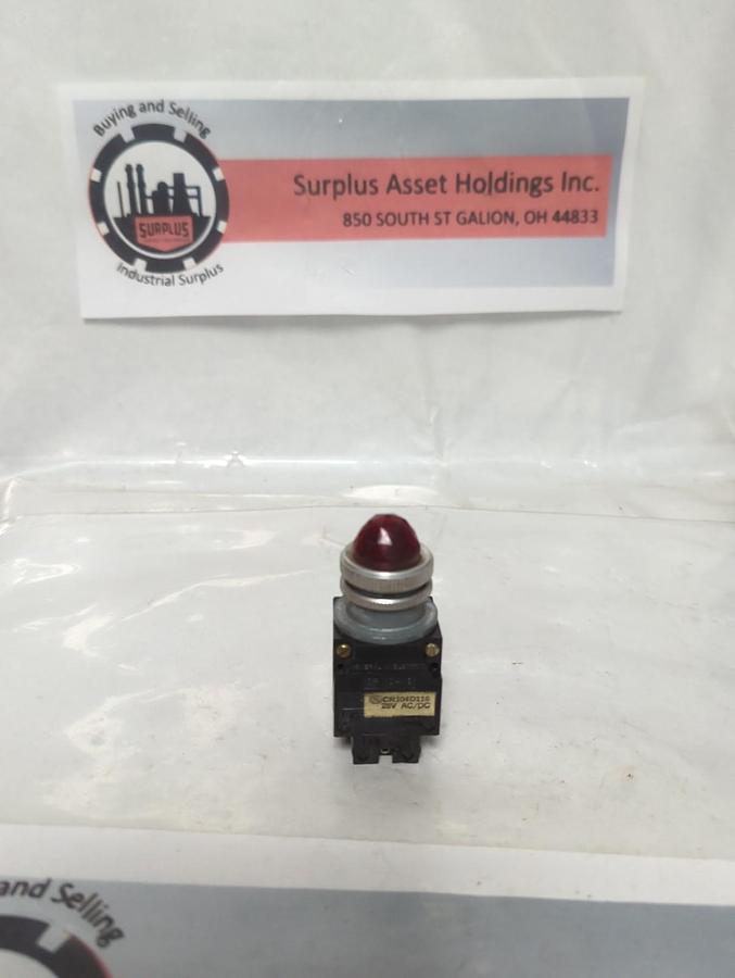 Used GENERAL ELECTRIC,CR104D116,INDICATOR LIGHT RED 28V AC/DC PRE-OWNED