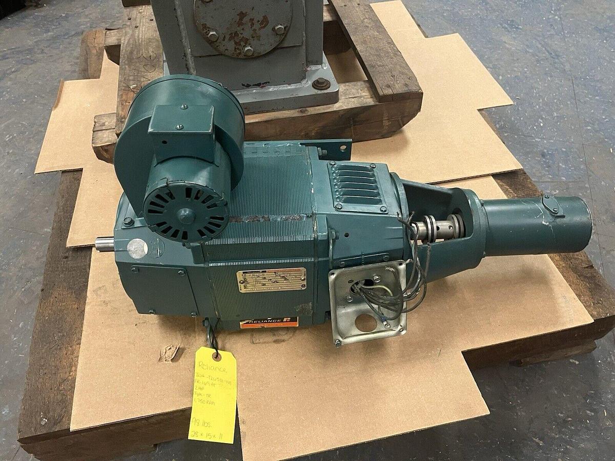 Used RELIANCE,169AT,RPM DC MOTOR 2HP 150VDC 1750RPM 5PY59JY27 RESOLVER