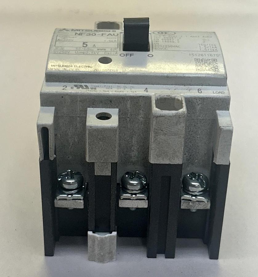 Used MITSUBISHI,NF30-FAU,BREAKER 5A 250V 3P