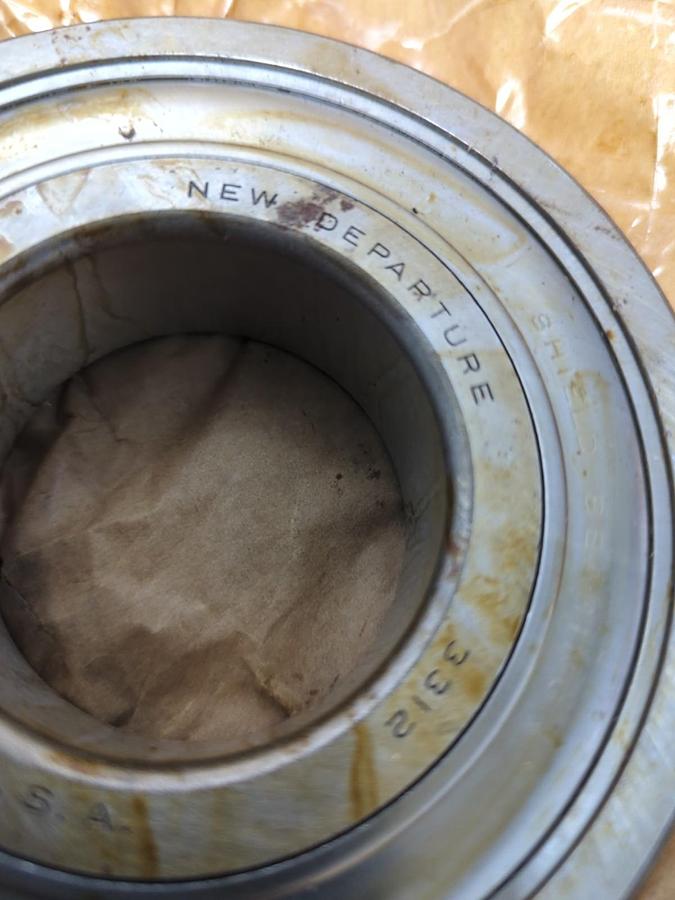 NEW DEPARTURE/DELCO,3312,DEEP GROOVE BALL BEARING SINGLE METAL SHIELDED NOS