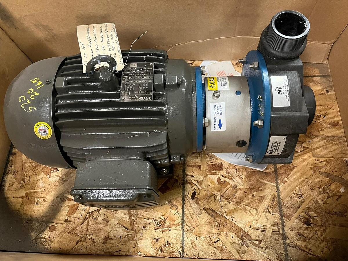 Used FINISH THOMPSON,GP22VVD01601807,CHEMICAL 2X1-1/2 CENTRIFUGAL PUMP 7.5HP 3500RPM