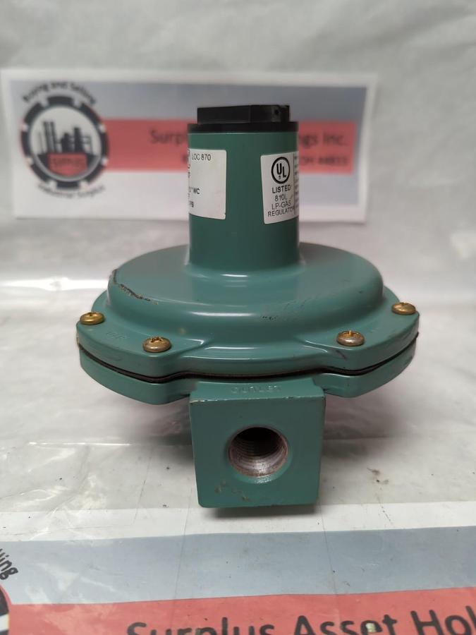Used FISHER,R622-BCF,PRESSURE REGULATOR ORFICE 7/32 INCH 10 PSI PRE-OWNED