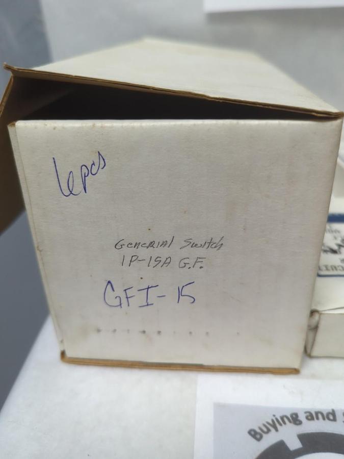 Used GENERAL SWITCH,GFI-15,CIRCUIT BREAKER 15 AMP 1-POLE LOT OF 6 NOS