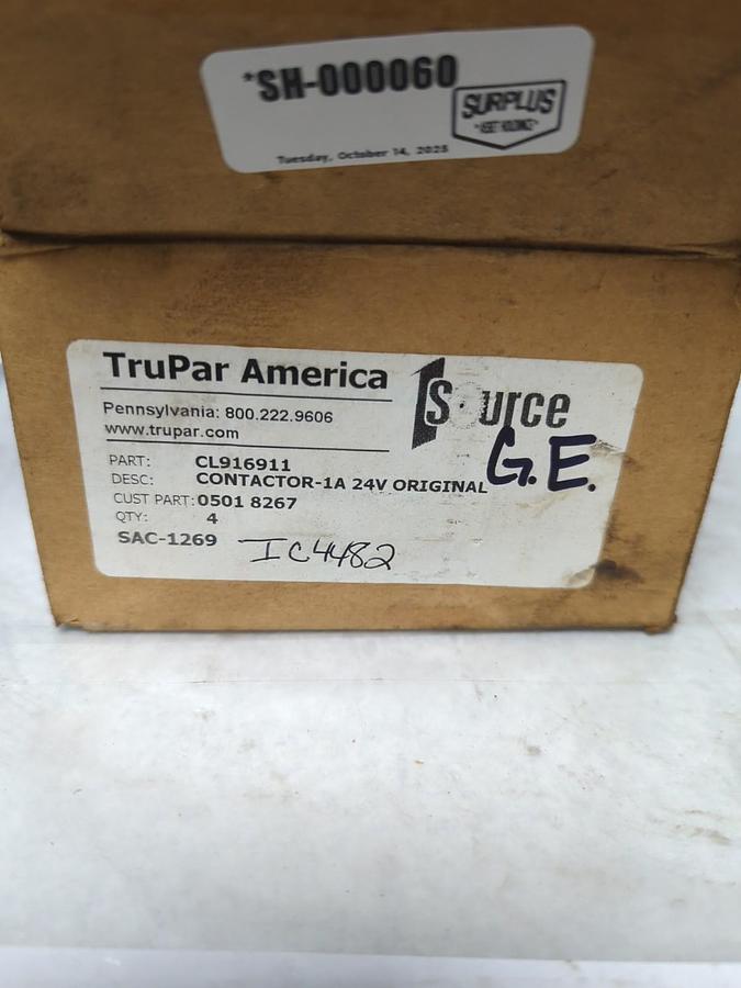 GE,IC4482,CONTACTOR 1-A 24V NOS