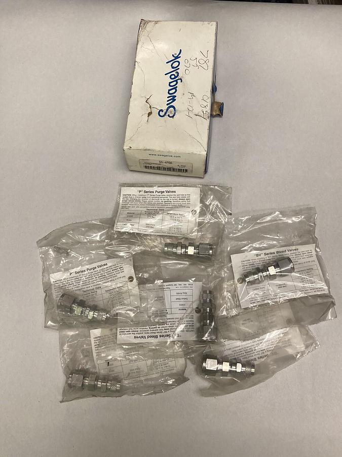 Used Swagelok,SS-4PS6,Fitting Connector Box of 5