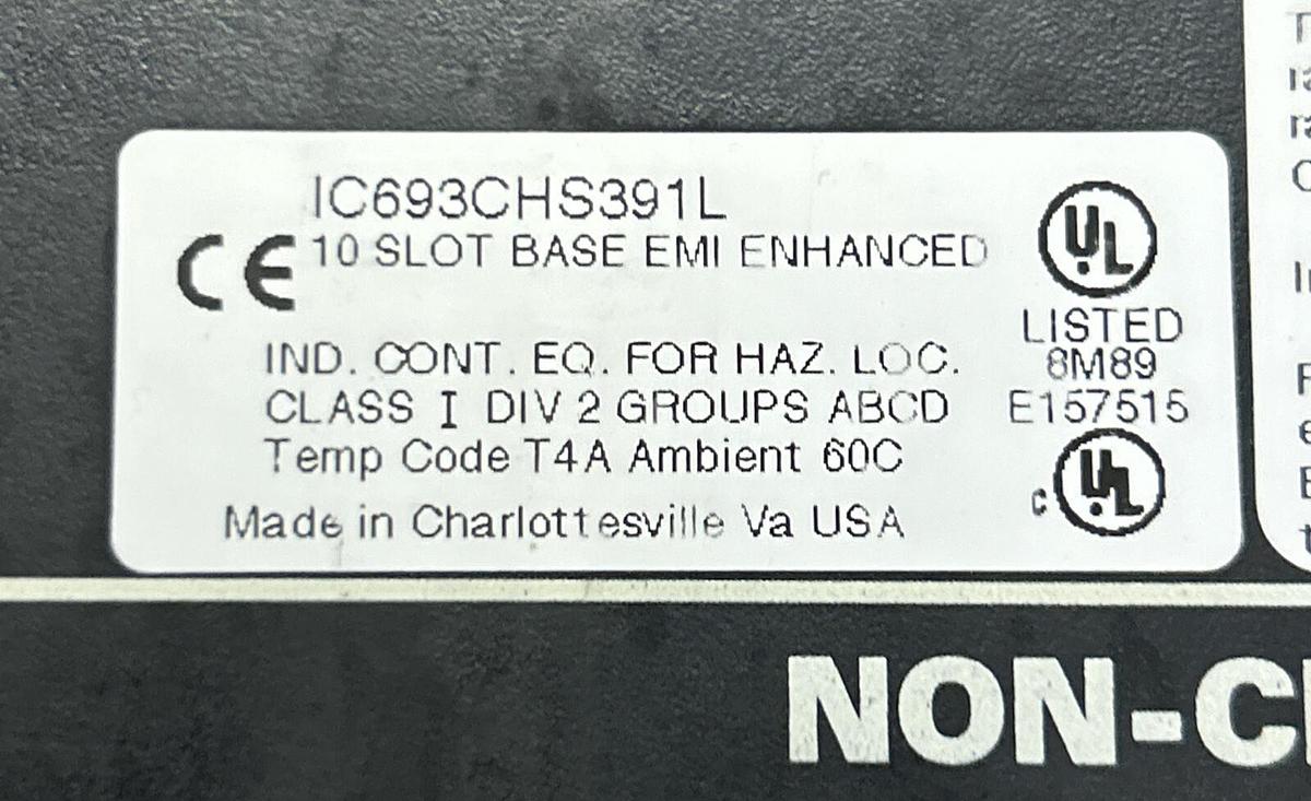 Used GE FANUC,IC693CHS391L,10 SLOT BASEPLATE