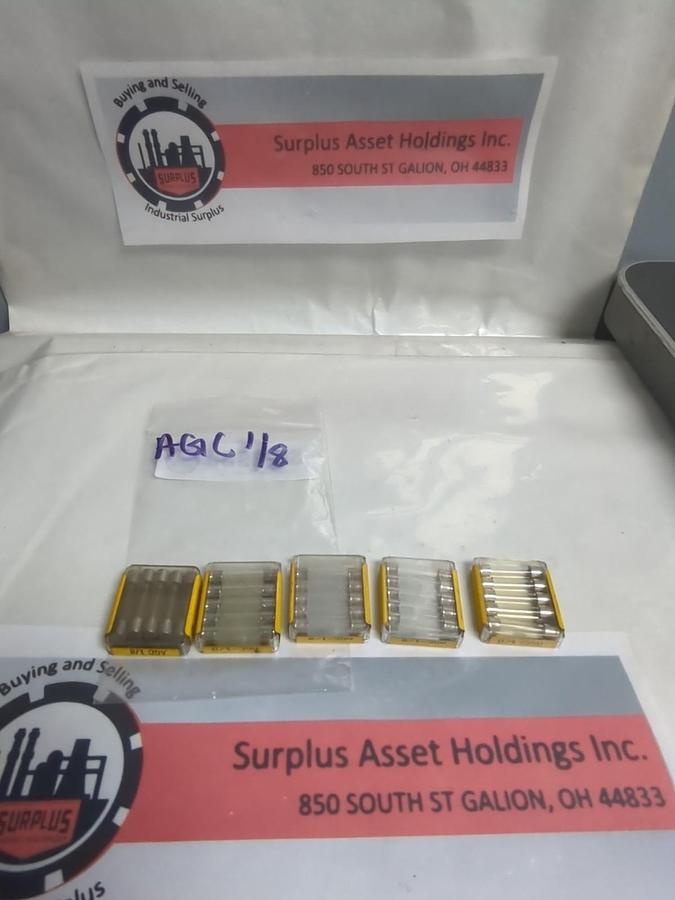COOPER BUSSMANN,AGC-1/8,MINI 1/8 AMP FUSE LOT OF 25 NOS