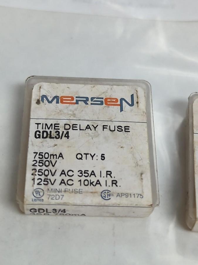 MERSEN,GDL-3/4,FAST ACTING 3/4 AMP FUSE LOT OF 15 NOS