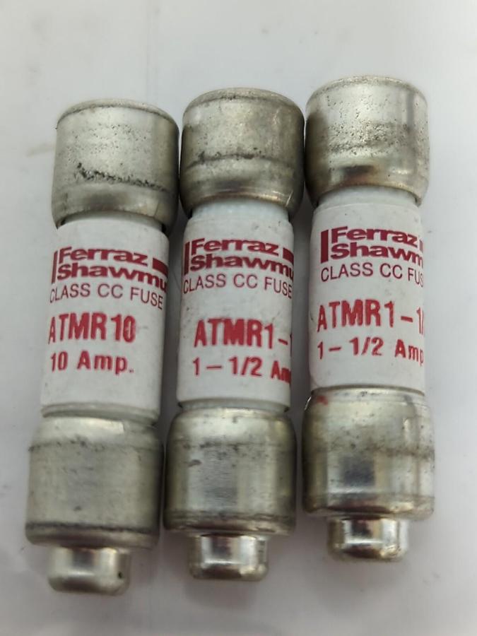 FERRAZ SHAWMUT,ATMR1-1/2,FAST-ACTING FUSE LOT OF 3 NOS