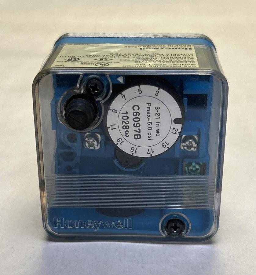Used HONEYWELL,C6097B,GAS PRESSURE SWITCH