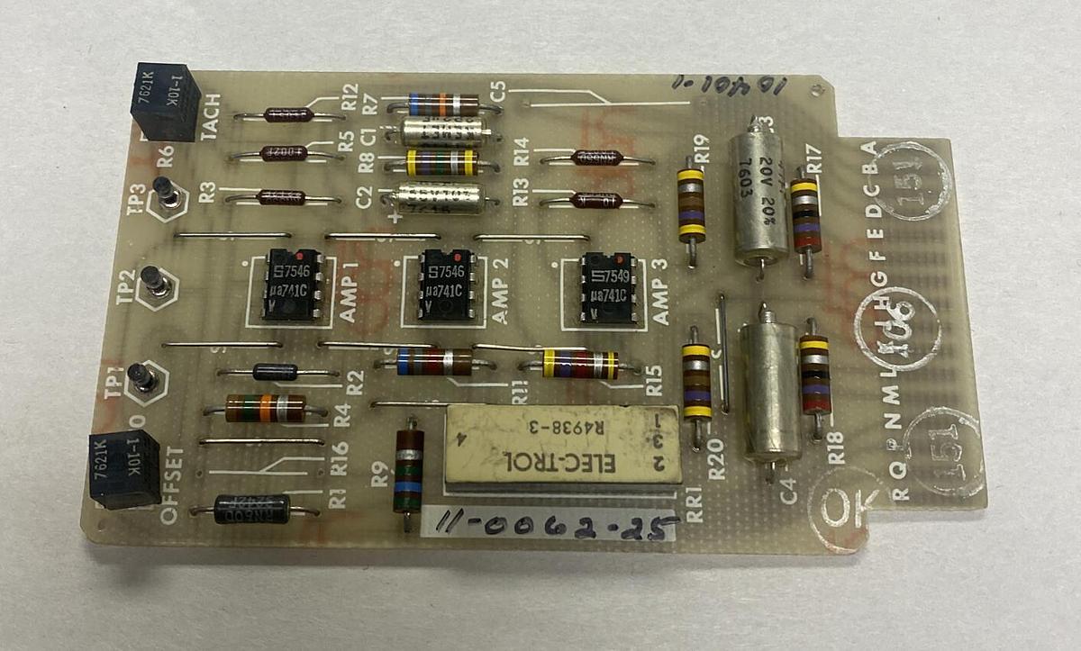 Used GETTYS,11-0062-25,TACH COMP BOARD