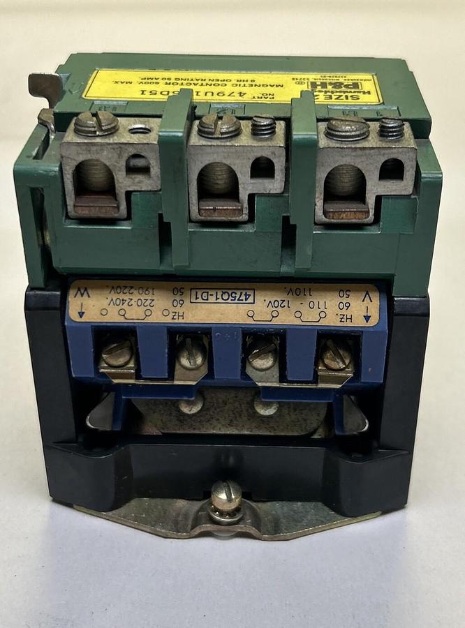 Used P&H,479U106D51,MAGNETIC CONTACTOR SIZE 2 50A 600V
