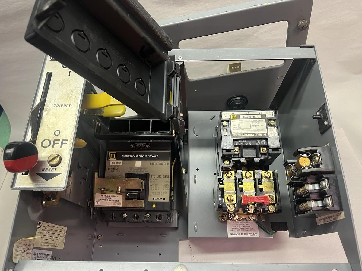 Used SQUARE D,MODEL 5,SIZE 1 MCC 8536SCO3 STARTER BUCKET 50A FAL34050 BREAKER