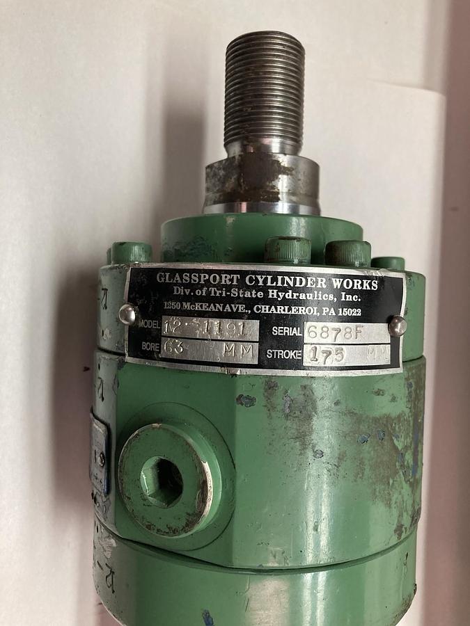 Used Glassport Cylinder Works,Model 12-1191,Pneumatic Cylinder Stroke 175